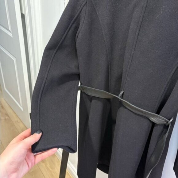 SOIA & KYO WOOL AND CASHMERE PEACOAT Black- XL - Picture 6 of 15